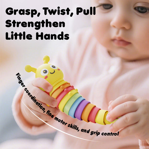Baby Pro Multi-sensory Caterpillar Teething Rattle Toy