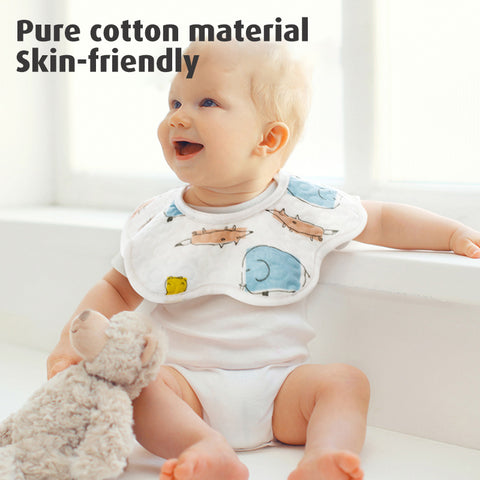 Baby Pro Baby Waterproof Flower Bibs 360 Rotate Drool Bibs Super Absorbent