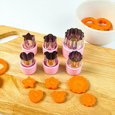 Baby Pro 6pcs Stainless Steel Baby Food Shape Cutter Fruit Vegetables Bread Shape Cutter