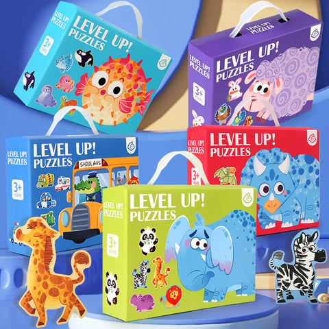 Baby Pro Children Early Education Animal Oceans Dinosaur Jigsaw Toys Cartoon Puzzles Gift Set Intelligence for Kids and Toddler