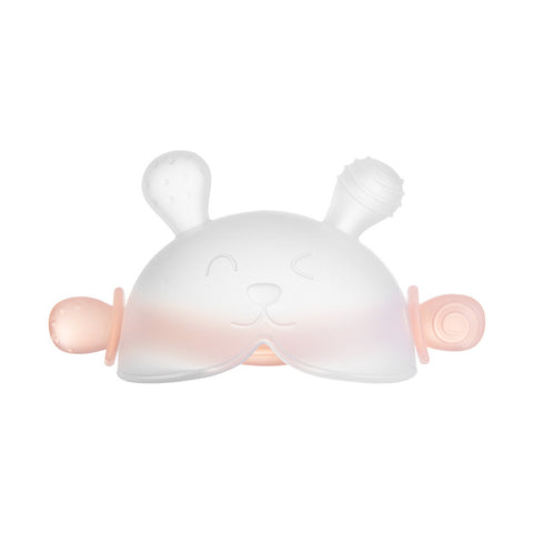 Baby Pro Baby 2in1 Silicone Clear Rabbit Teether Molar Teether Gum Toy BPA Free