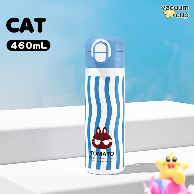 Baby Pro Cute Designs Leakproof Stainless Thermos Cup with Straw & Drinking Port