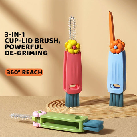 Baby Pro Multi-Purpose Bottle Lid Deep Cleaning Brush