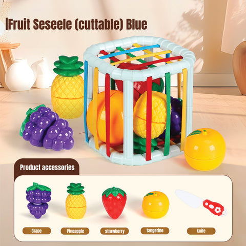 Smart Sprout Baby Fruit Sesele Toy Set Fruit Blocks Stacking Sensory Educational Toys