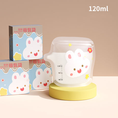 Baby Pro 30pcs Rabbit Breast Milk Storage Bag Doubled-Sealed 120ml 200ml