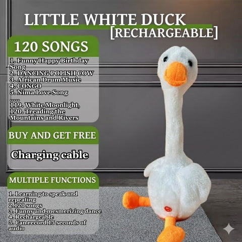 Smart Sprout Voice Repeating And Rechargeable Talking Duck Plush Toy