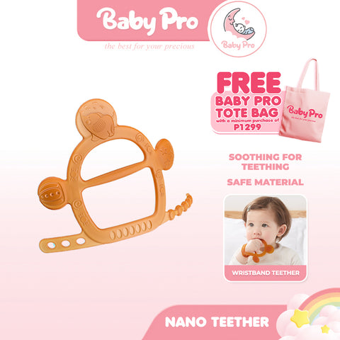 Baby Pro Nano Silver Silicone Adjustable Wristband Teether BPA FREE