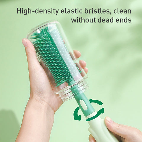 Baby Pro 3 in 1 Non-Scratch Baby Milk Bottle Cleaner Silicone Brush Set