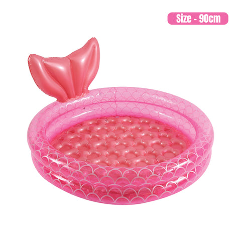 Baby Pro Kids Dolphin Mermaid Tail Inflatable Swimming Pool Indoor Outdoor