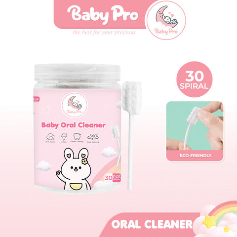 Baby Pro Oral Tongue Cleaner Disposable Mouth Cleaning Gauze Brush for Baby