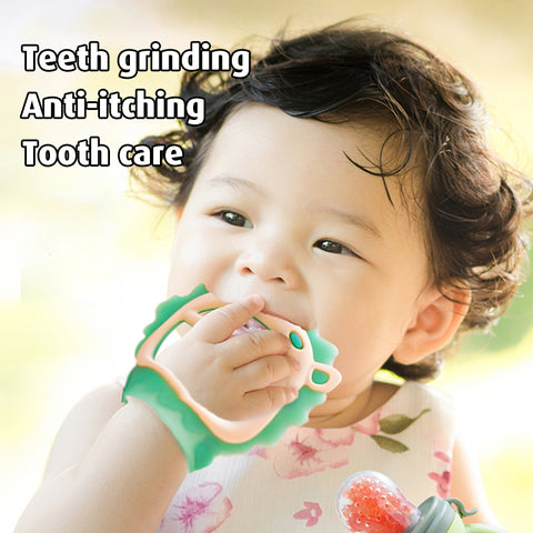 Baby Pro Nano Silver Silicone Teether Lion Design Adjustable Wristband BPA Free