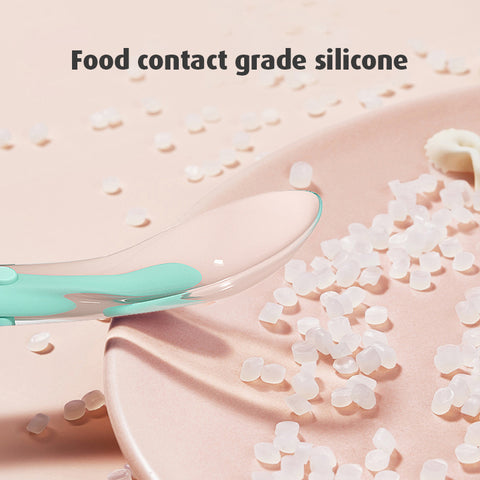 Baby Pro Baby Soft Silicone Feeding Spoon Candy Color 2pcs