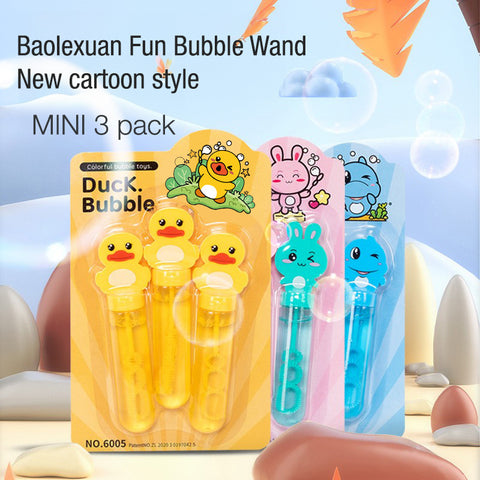 Baby Pro 3pcs Cute Animal Bubble Stick Toys for Kids