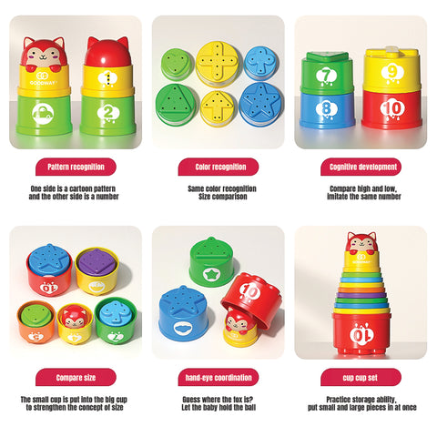 Smart Sprout Kids Stacking Cups Early Educational Toys With Light And Sound