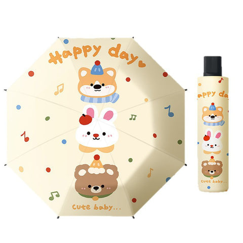 Baby Pro Foldable Manual Kid's Umbrella Lightweight, Windproof & Backpack-Friendly