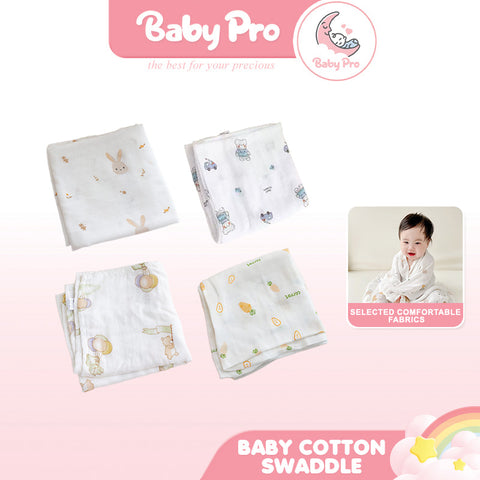 Baby Pro Newborn Blanket Bamboo Fabric Muslin Soft Cotton Swaddle
