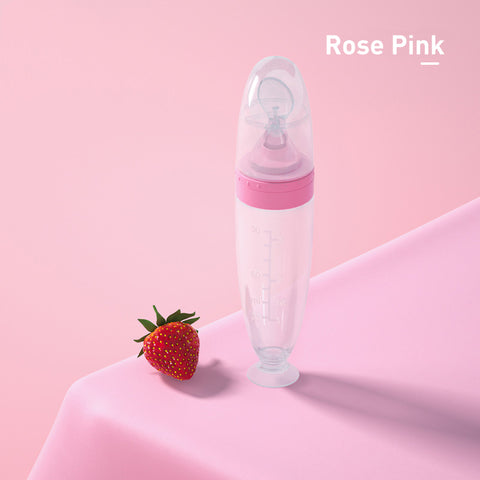 Baby Pro Baby Soft Silicone Squeeze Spoon Feeding Bottle