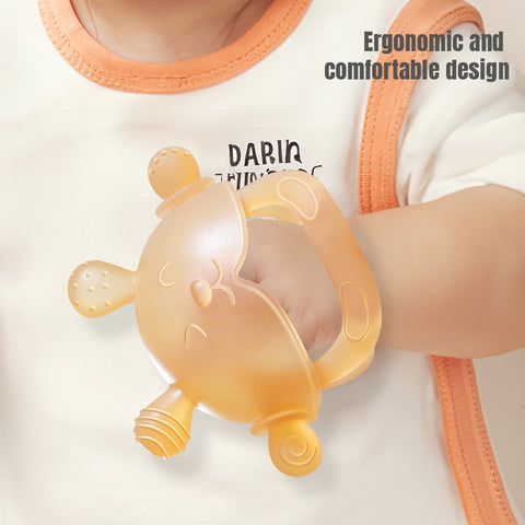 Baby Pro Baby 2in1 Silicone Clear Rabbit Teether Molar Teether Gum Toy BPA Free
