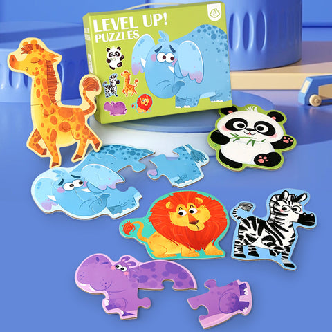 Baby Pro Children Early Education Animal Oceans Dinosaur Jigsaw Toys Cartoon Puzzles Gift Set Intelligence for Kids and Toddler
