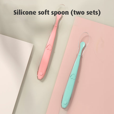 Baby Pro Baby Soft Silicone Feeding Spoon Candy Color 2pcs