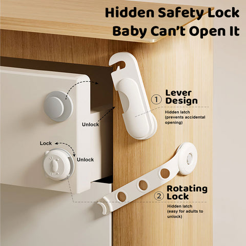 Baby Pro Multi-purpose Adjustable Safety Lock With Strong Adhesive Easy to Install