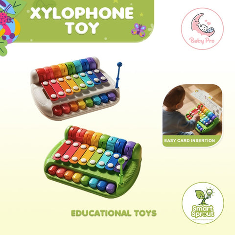 Smart Sprout Kid's Early Learning Instrument Xylophone Musical Toy with Song Cards