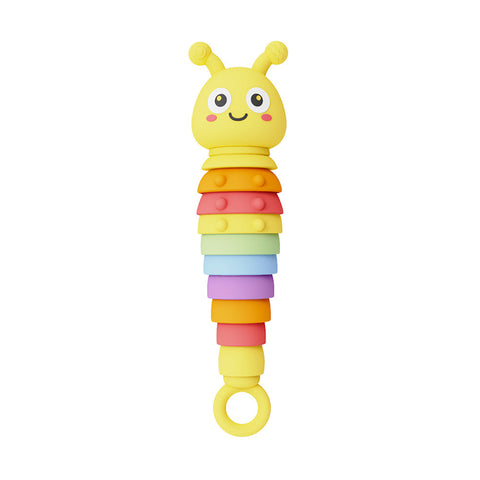 Baby Pro Multi-sensory Caterpillar Teething Rattle Toy