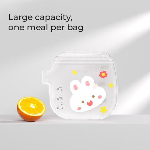 Baby Pro 30pcs Rabbit Breast Milk Storage Bag Doubled-Sealed 120ml 200ml