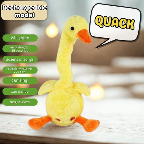 Smart Sprout Voice Repeating And Rechargeable Talking Duck Plush Toy