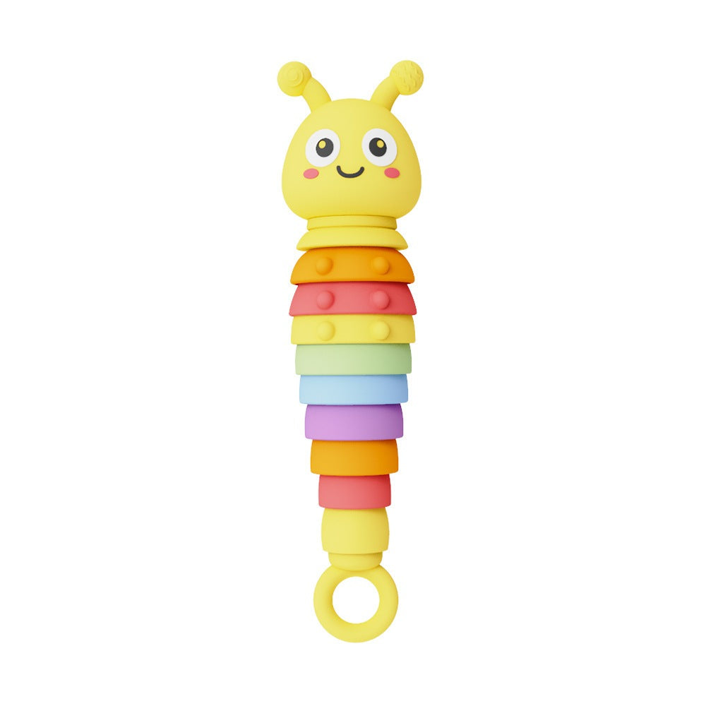 Baby Pro Multi-sensory Caterpillar Teething Rattle Toy