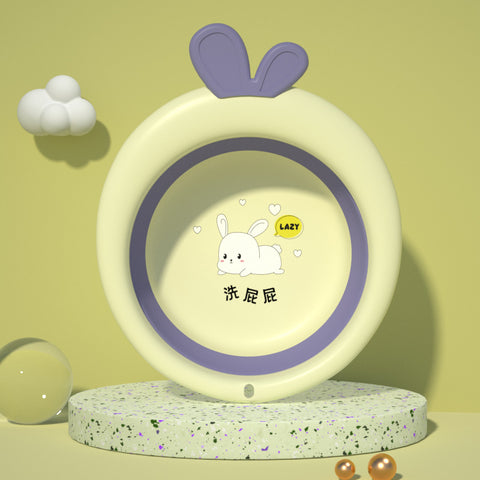 Baby Pro Portable Folding Washbasin Cute Rabbit Crown Design