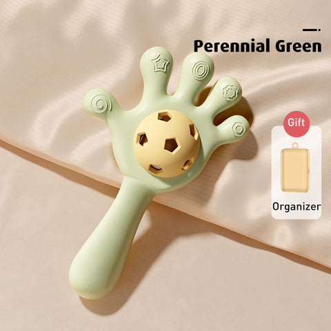 Baby Pro Silicone Hand Shape Rattle Teether Toy for Baby