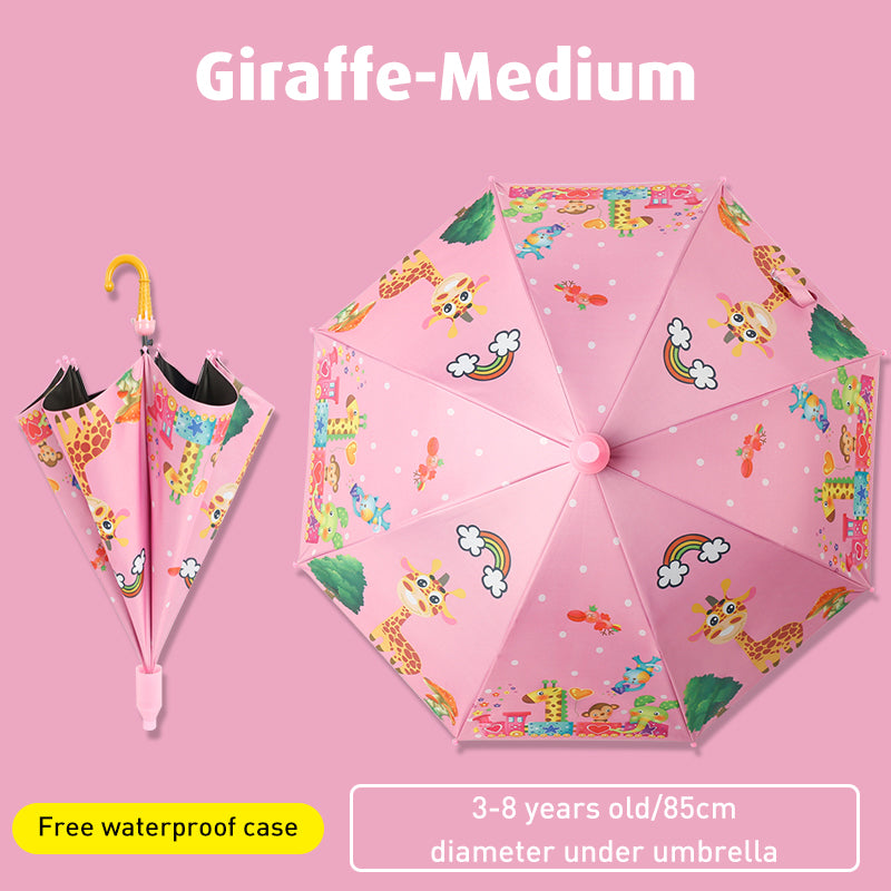 Baby Pro Kid's Umbrella Cute Cartoon Kuromi Melody Cinamoroll Design With Protective Plastic Tube Cover
