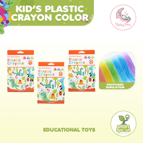 Smart Sprout Water Drop Shape Crayons Set Washable Plastic Crayons For Kids