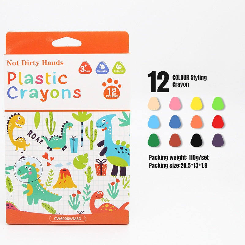 Smart Sprout Water Drop Shape Crayons Set Washable Plastic Crayons For Kids