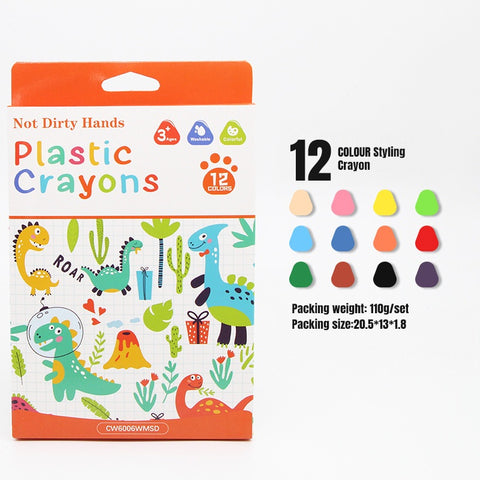 Smart Sprout Water Drop Shape Crayons Set Washable Plastic Crayons For Kids