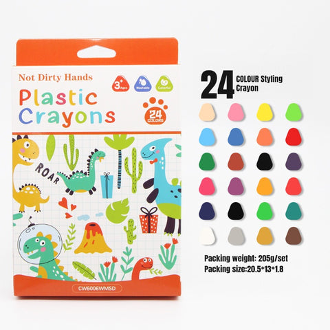 Smart Sprout Water Drop Shape Crayons Set Washable Plastic Crayons For Kids