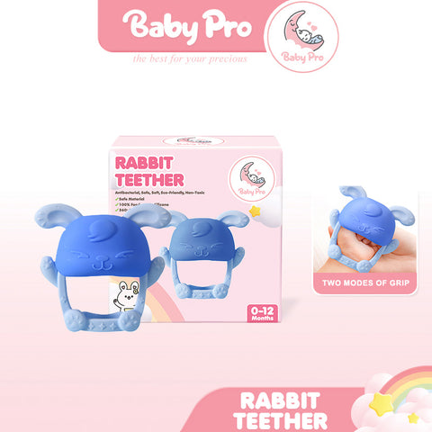 Baby Pro Premium Essential Rabbit Teether Soft Silicone Toys