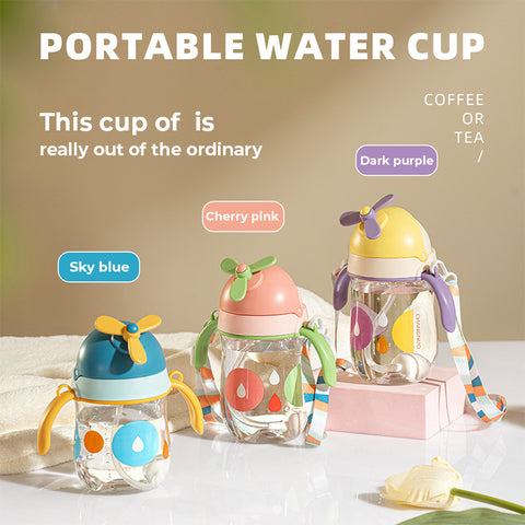 Baby Pro Kids Water Bottles Drop-Proof With Strap and Straw 250ml