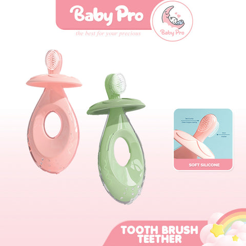 Baby Pro Baby Oral Care Soft Silicone Traning Toothbrush Teether