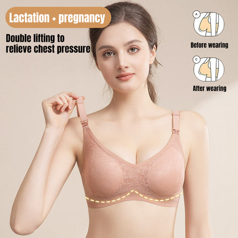 Baby Pro Comfort Fit Flower Maternity Wireless Bra Stretchable And Nursing-Ready