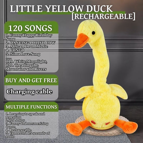 Smart Sprout Voice Repeating And Rechargeable Talking Duck Plush Toy