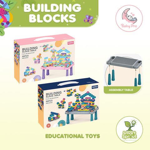 Smart Sprout Kids Educational Build And Play DIY Building Blocks Set With Stand