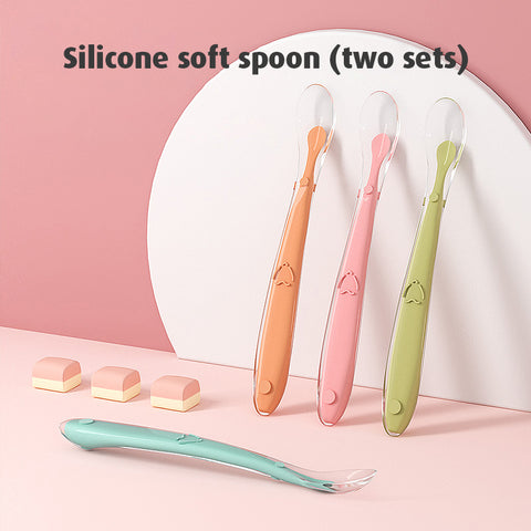 Baby Pro Baby Soft Silicone Feeding Spoon Candy Color 2pcs