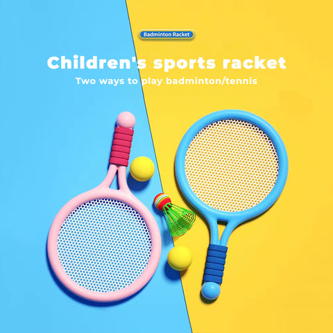 Baby Pro Kids Badminton/Tennis Rackets and Ball Toy Set Indoor and Outdoor Sports Play