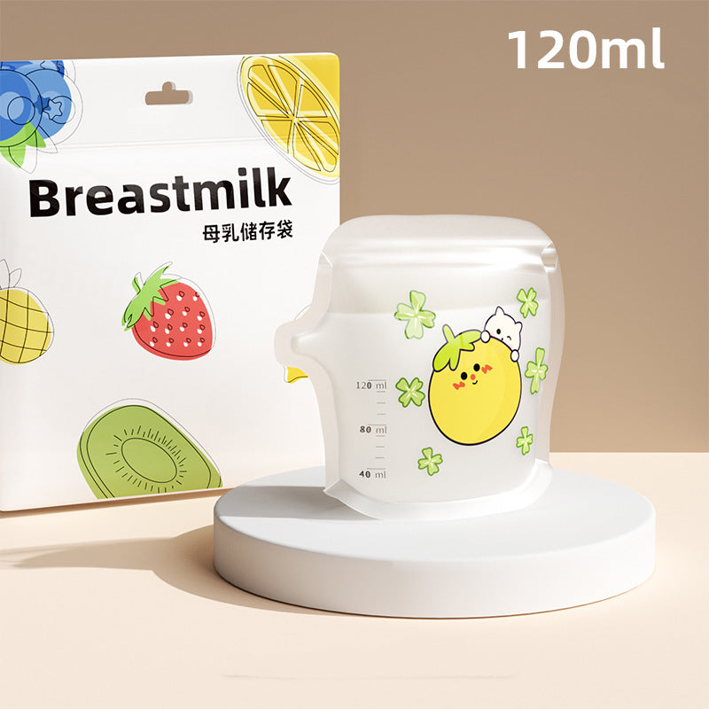 Baby Pro 30pcs Rabbit Breast Milk Storage Bag Doubled-Sealed 120ml 200ml
