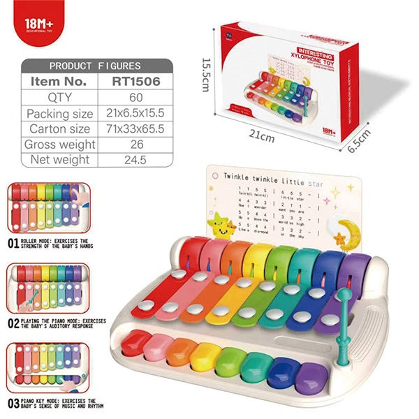 Smart Sprout Kid's Early Learning Instrument Xylophone Musical Toy with Song Cards
