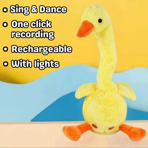 Smart Sprout Voice Repeating And Rechargeable Talking Duck Plush Toy