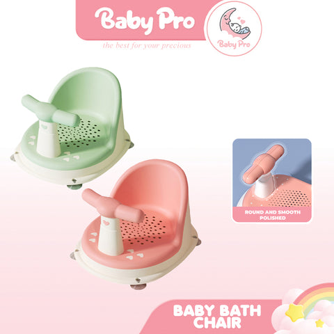 Baby Pro Baby Bath Chair Breathable Non-Slip Bath Stool With Backrest