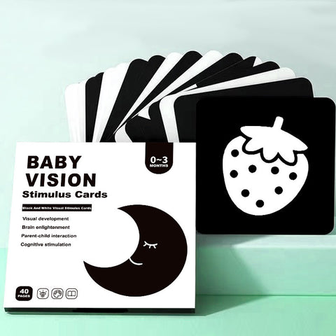 Smart Sprout Baby Visual Stimulation Cards for Ages 0-36 months Black/White & Colored Flash Cards